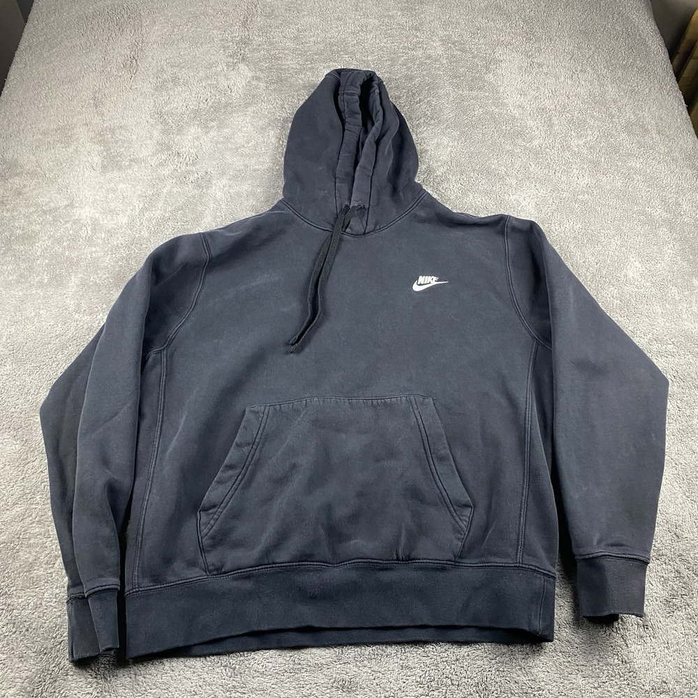 Nike Hoodie Mini Swoosh‎ Embroidered Mens Medium Black